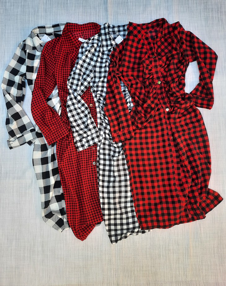 Abito Check piccolo rosso