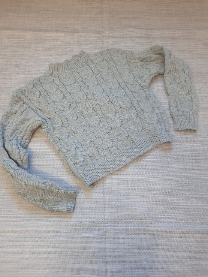 Maglioncino trecce grigio