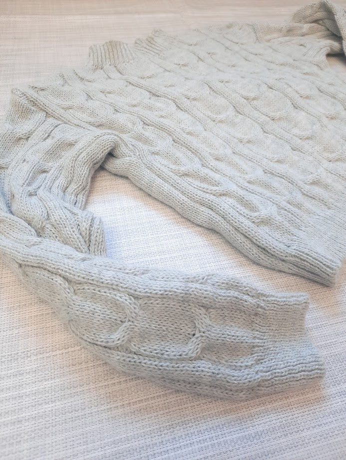 Maglioncino trecce grigio