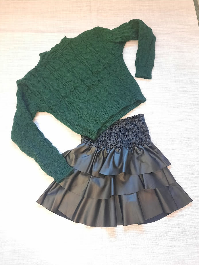 Maglioncino Trecce verde