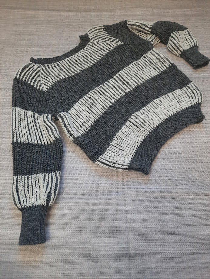 Maglioncino Maxirighe grigio