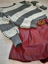 Maglioncino Maxirighe grigio