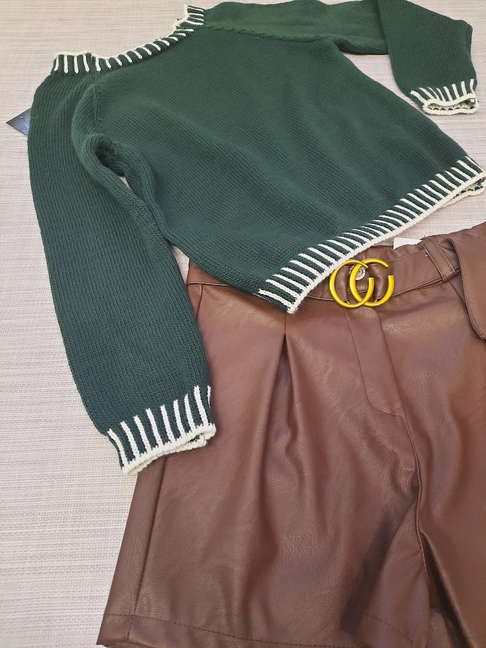 Maglioncino Profilo verde