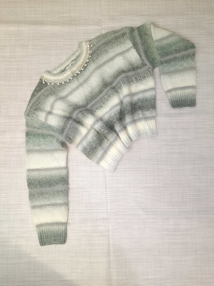 Maglioncino Strass grigio