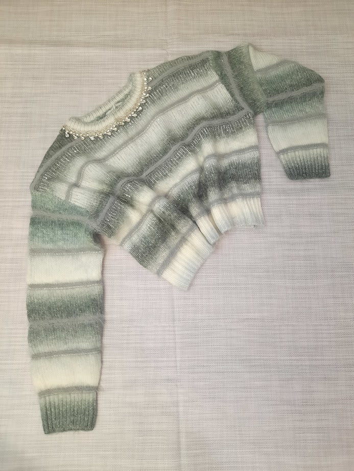 Maglioncino Strass grigio