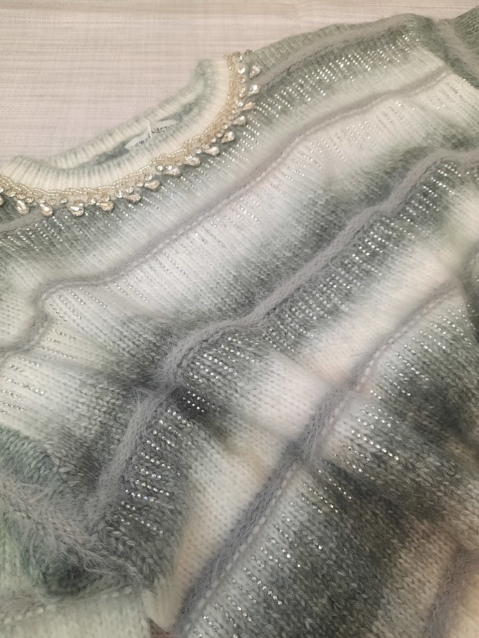 Maglioncino Strass grigio