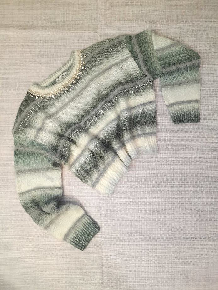 Maglioncino Strass grigio