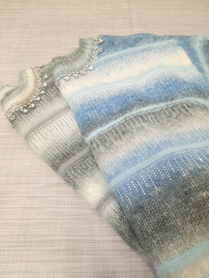 Maglioncino Strass grigio
