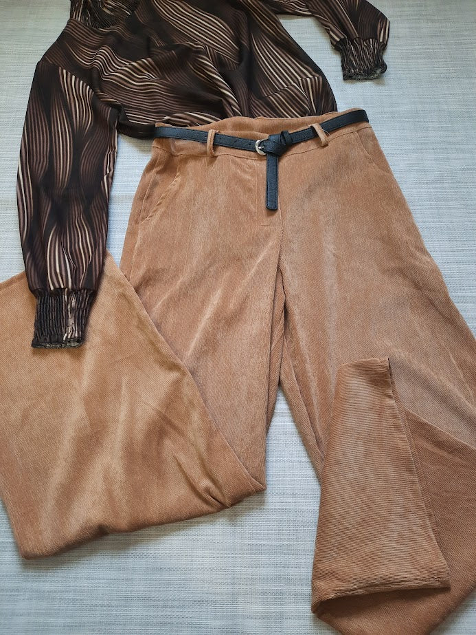 Pantalone Vellutino Beige