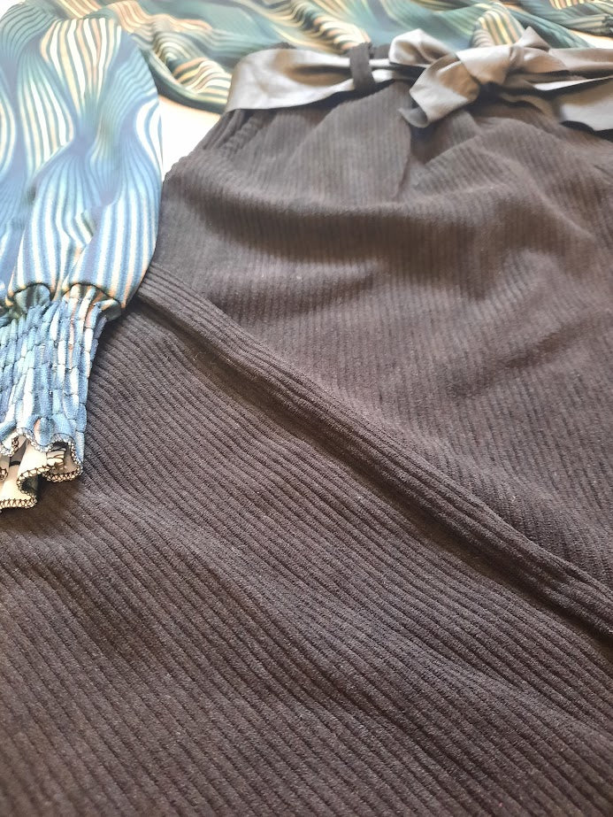 Pantalone Velluto Grande Nero