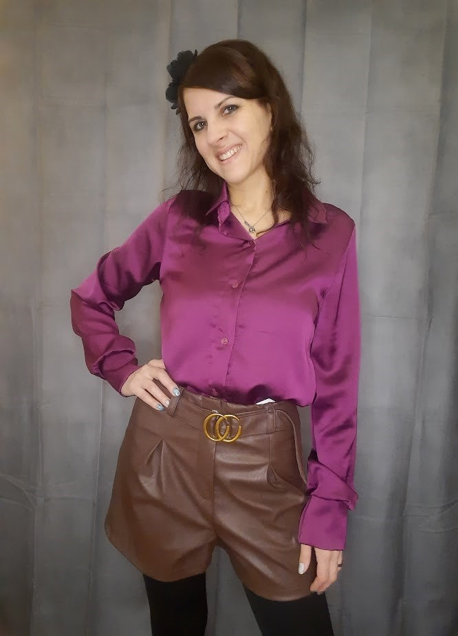 Camicia Basic Bordeaux