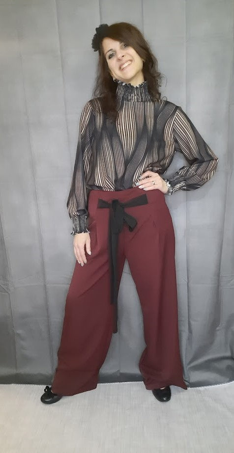 Pantalone Arianna Bordeaux
