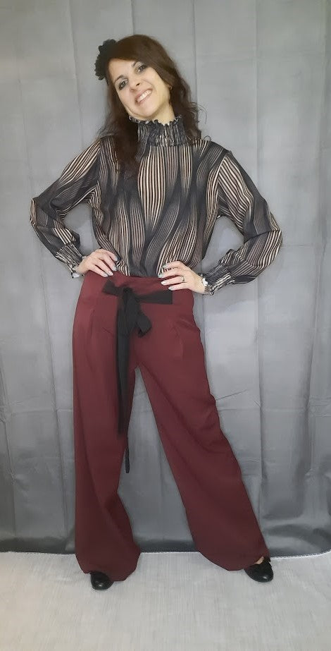 Pantalone Arianna Bordeaux