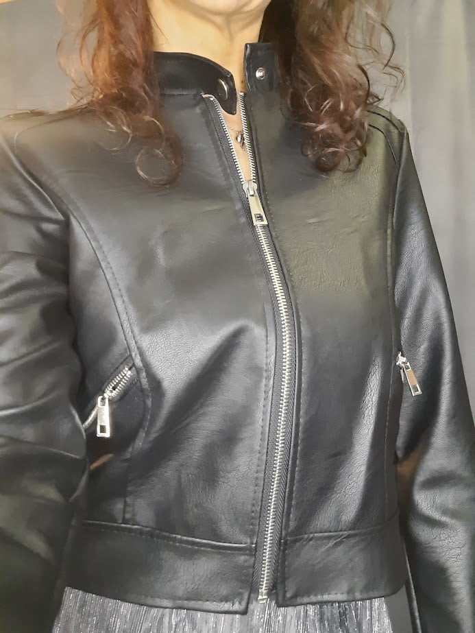 Giubbino Ecopelle Nero