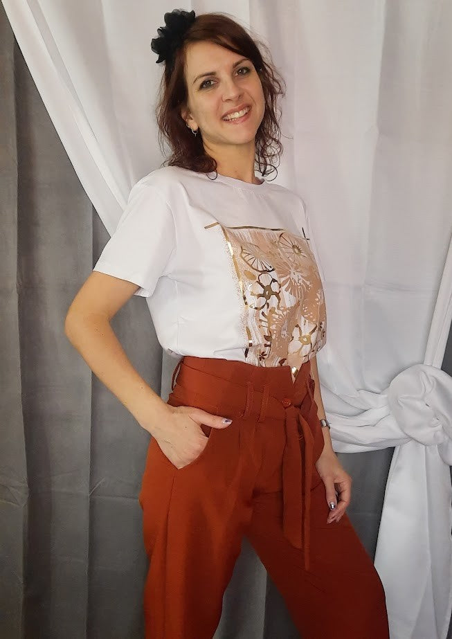 Pantalone Roberta Ruggine