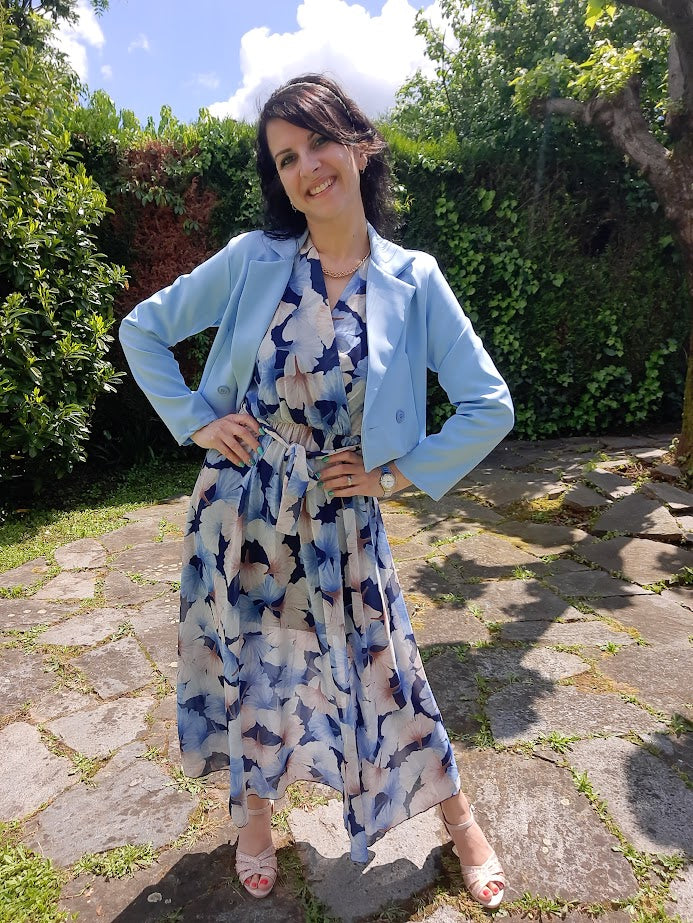 Abito Spring Lungo Blu