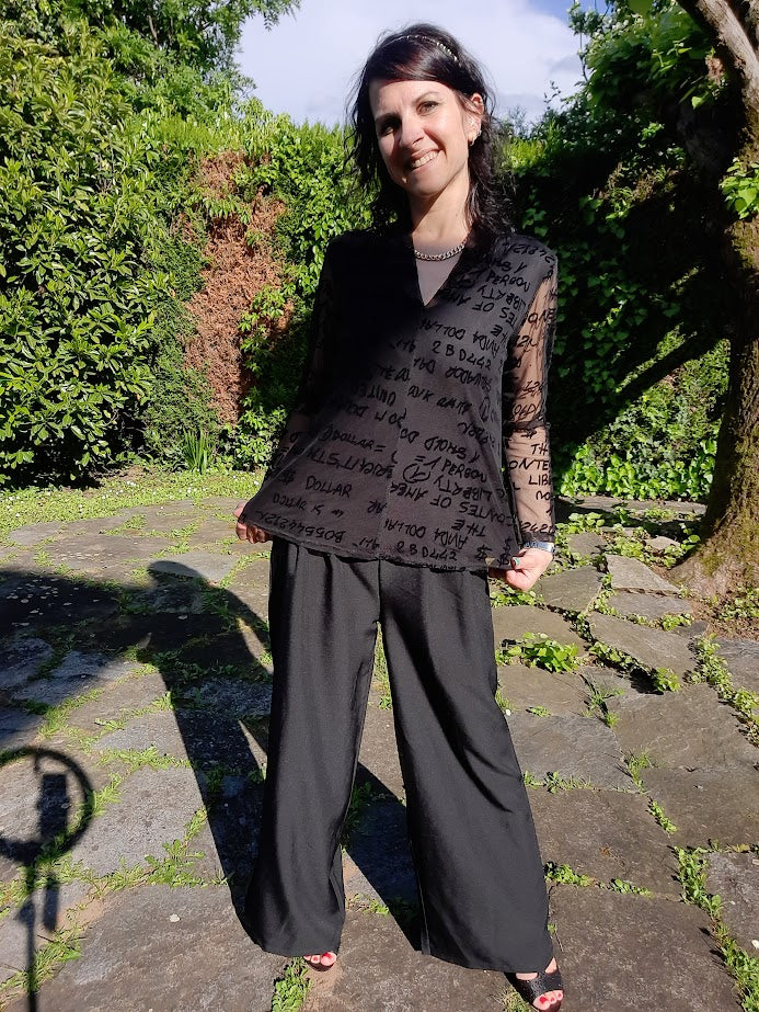 Maglia Scritte Nera