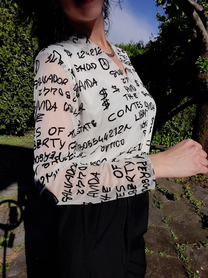 Maglia Scritte Bianca