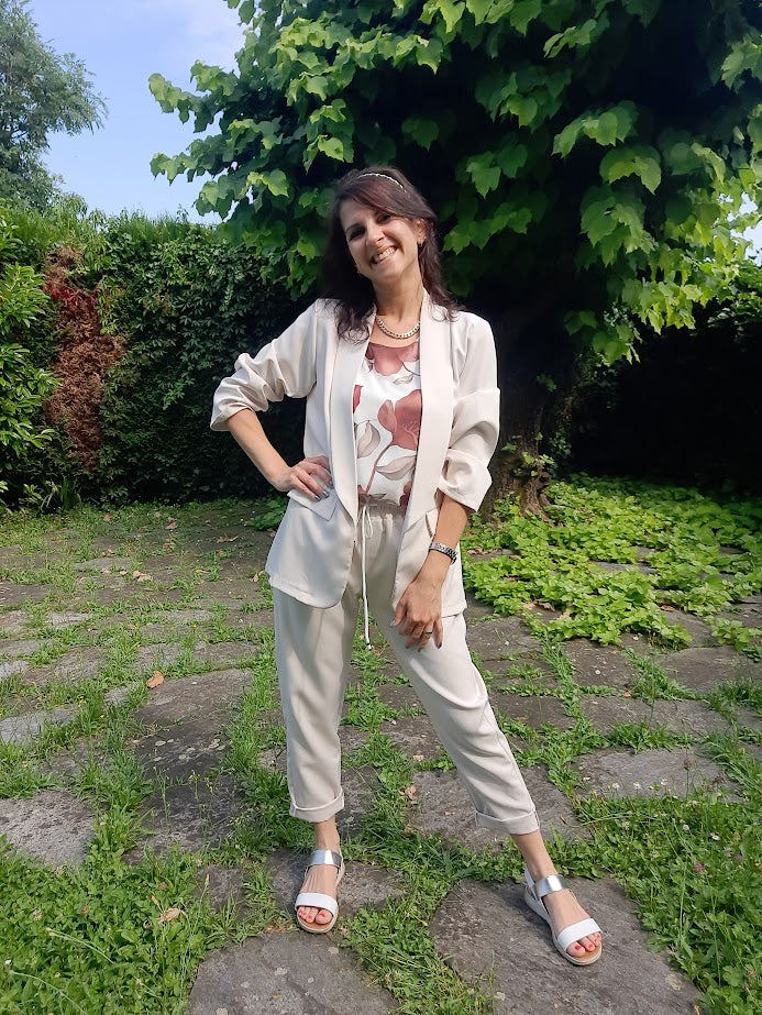 Top Fiori Beige