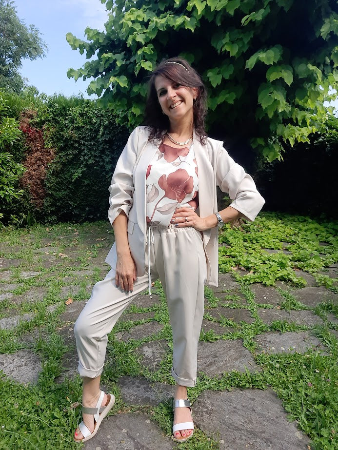 Top Fiori Beige