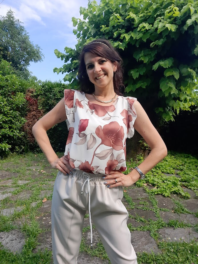 Top Fiori Beige