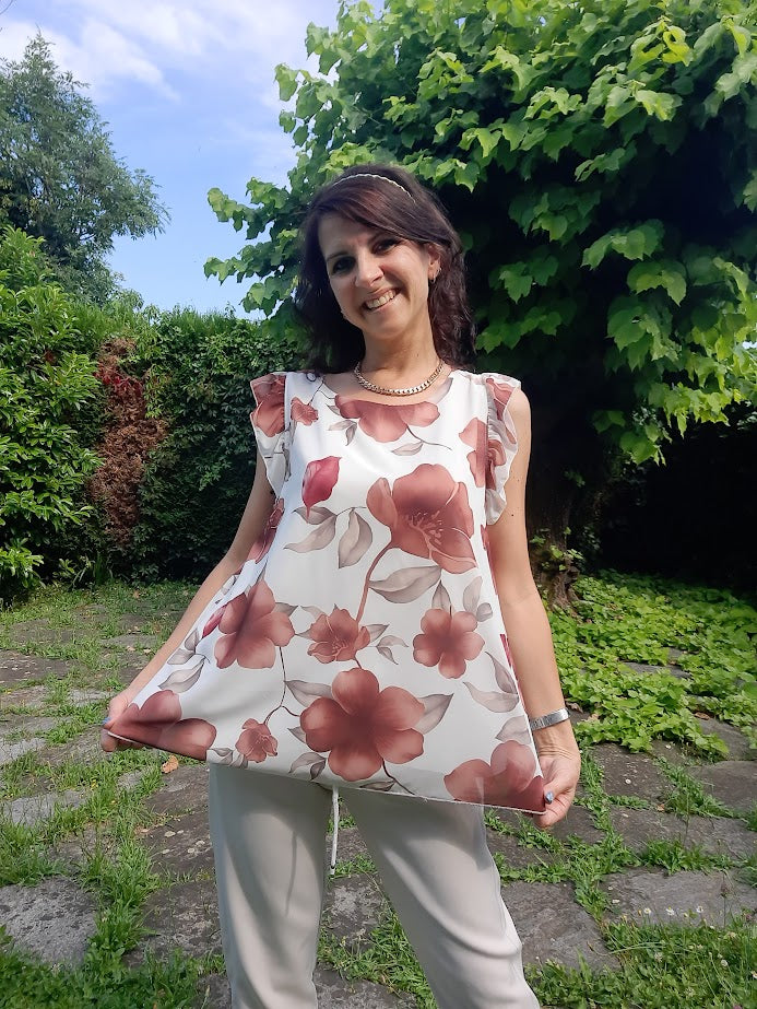 Top Fiori Beige