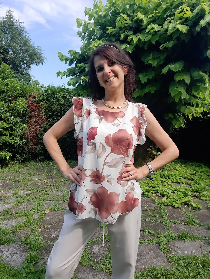 Top Fiori Beige