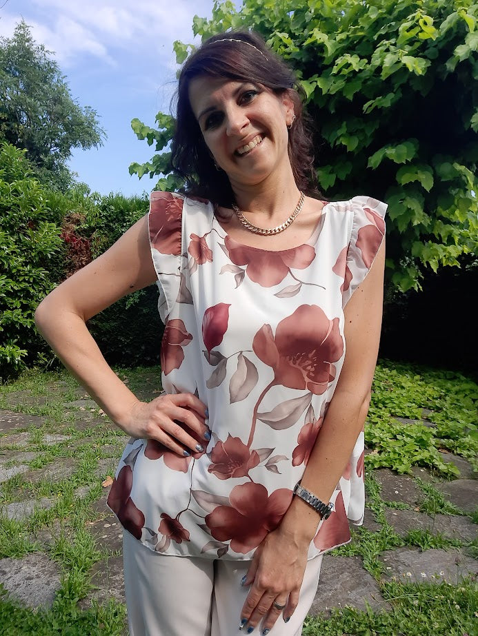 Top Fiori Beige