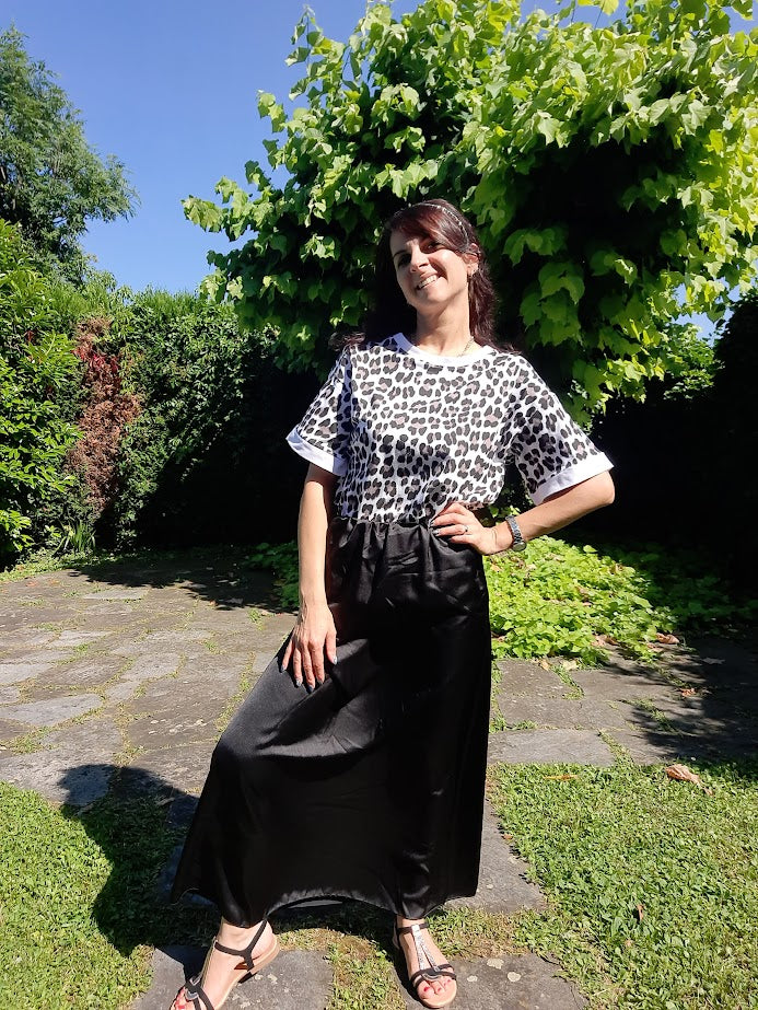 Gonnellina Satin Nera