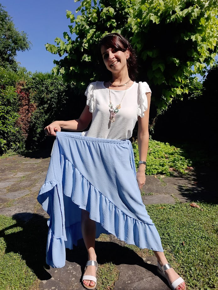 Gonnellina Volant Celeste