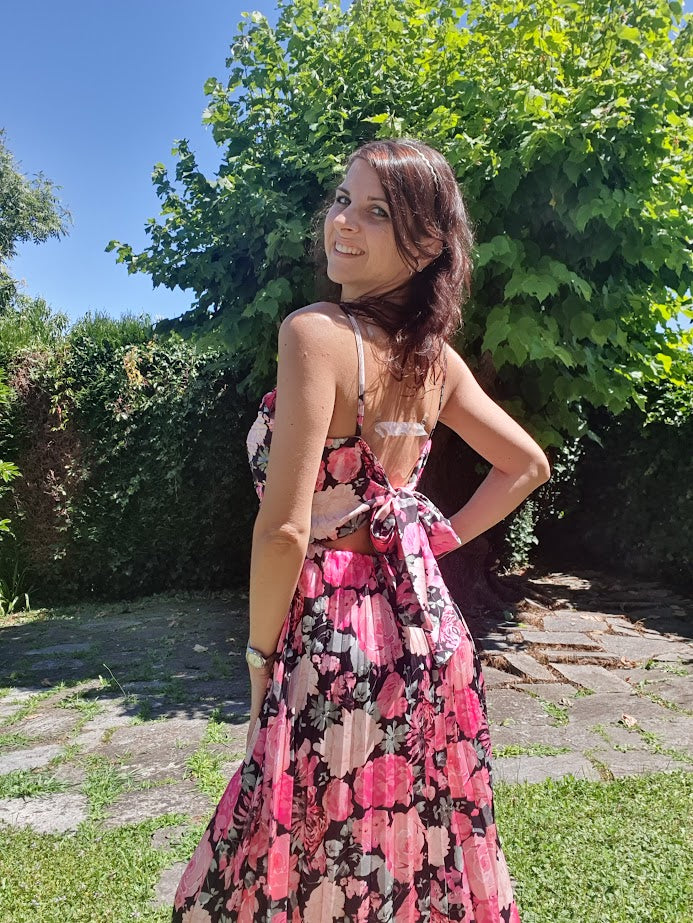 Abito Fiori Rosa