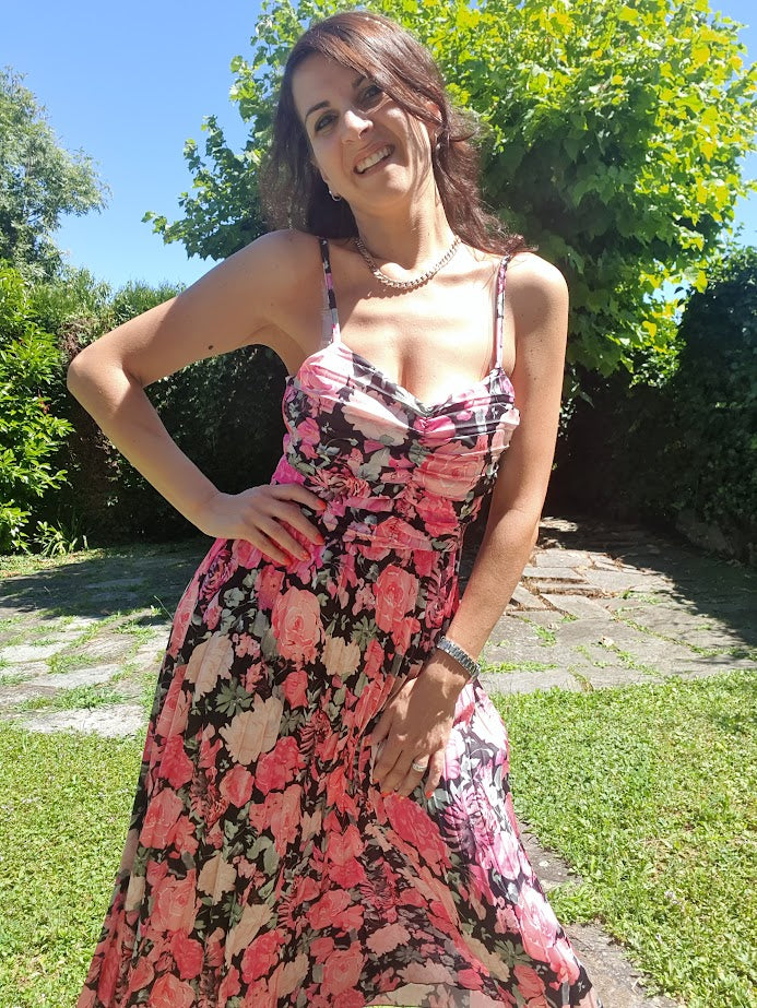 Abito Fiori Rosa