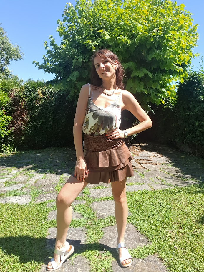 Minigonna Marica Marrone