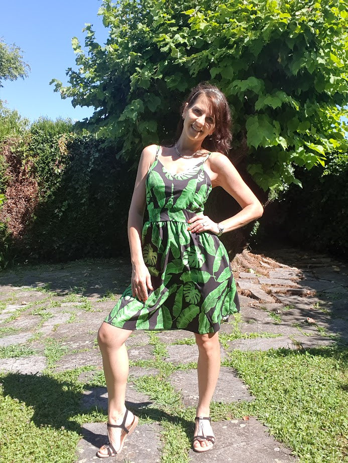 Abito Corto Tropical Nero