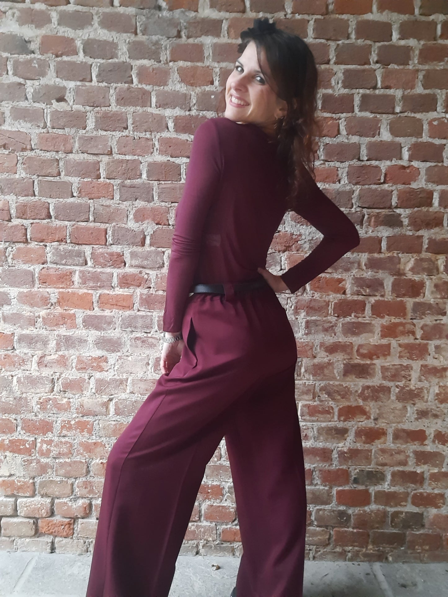 Pantalone Kate Bordeaux