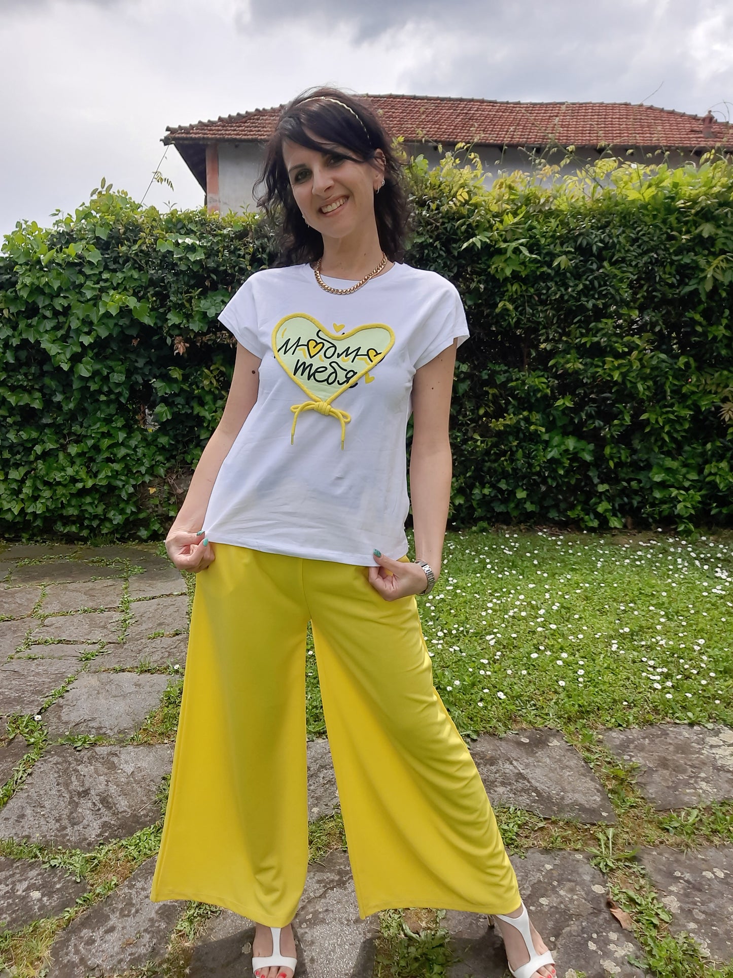 T-shirt Alternativa Cuore Giallo