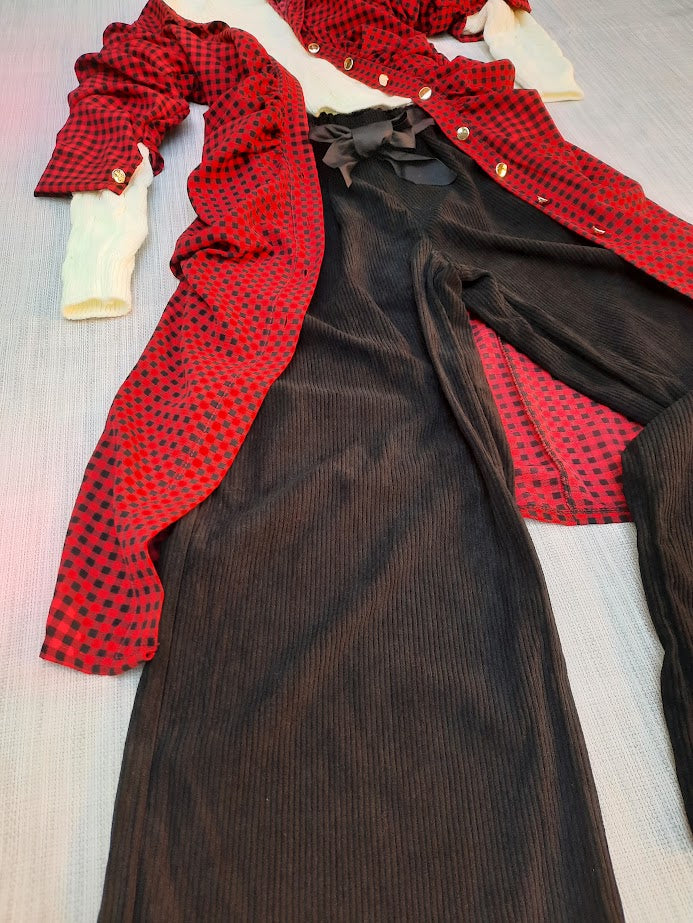 Abito Check piccolo rosso