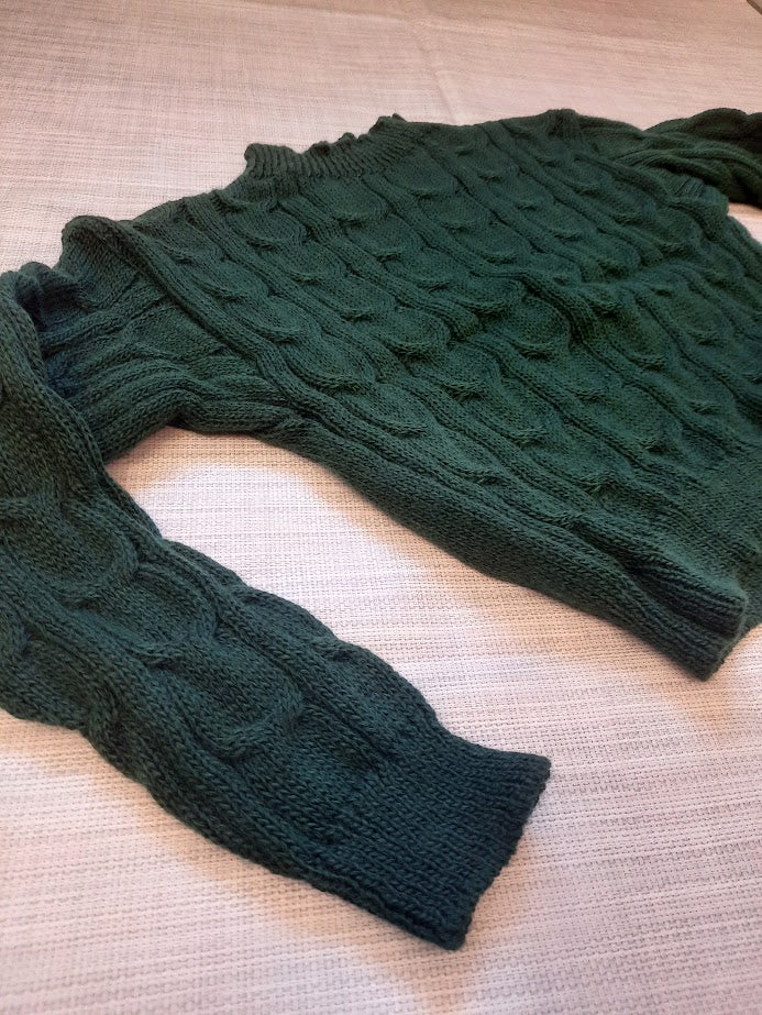 Maglioncino Trecce verde