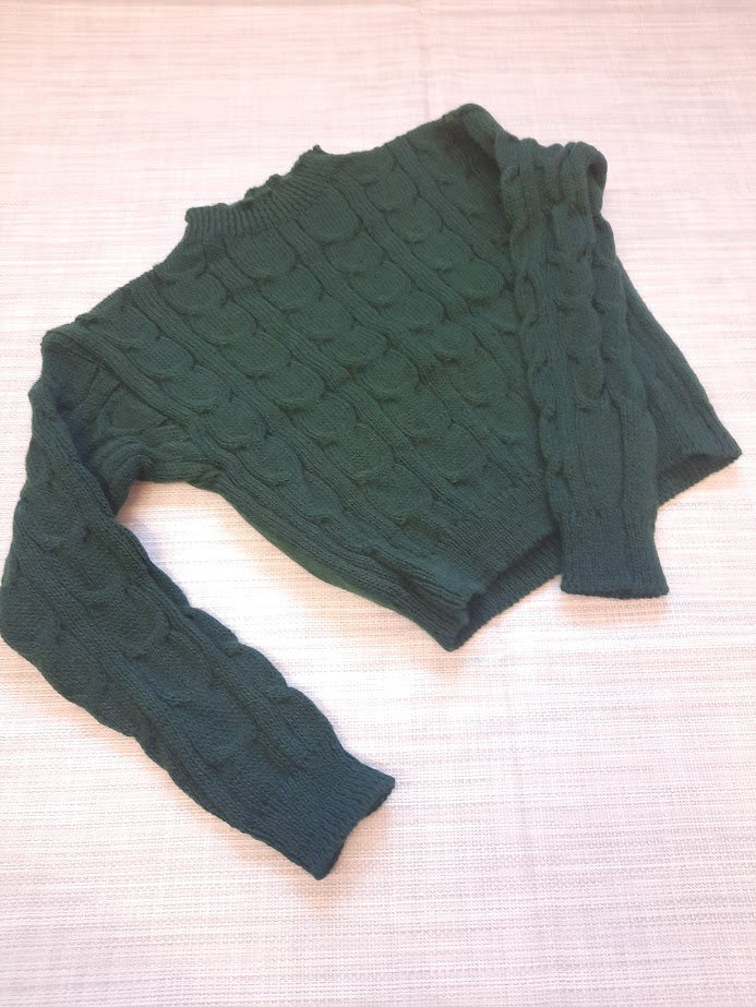 Maglioncino Trecce verde