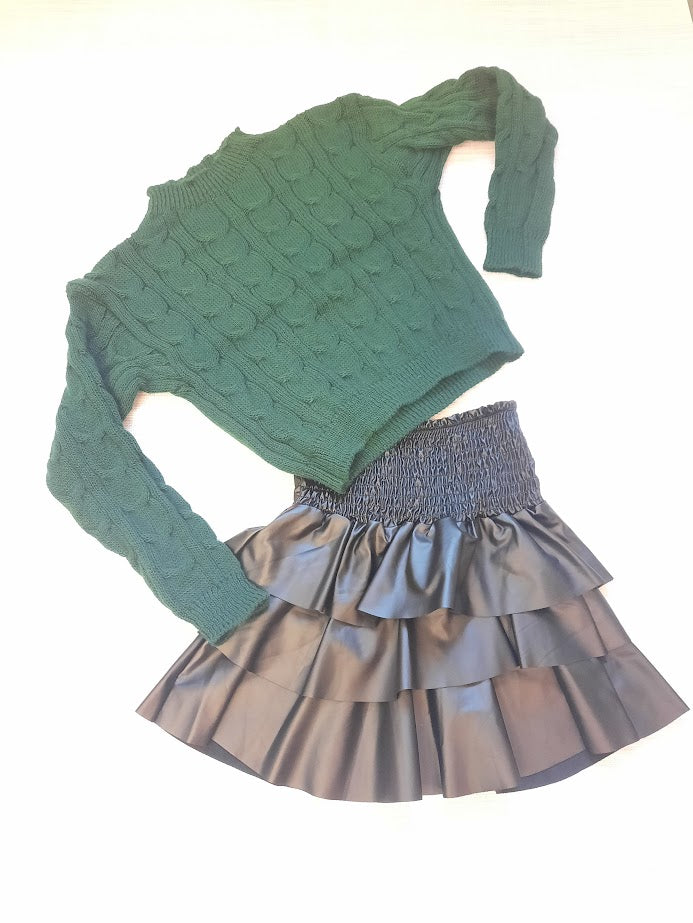 Maglioncino Trecce verde