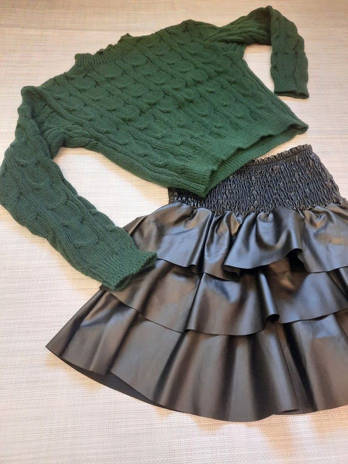 Maglioncino Trecce verde