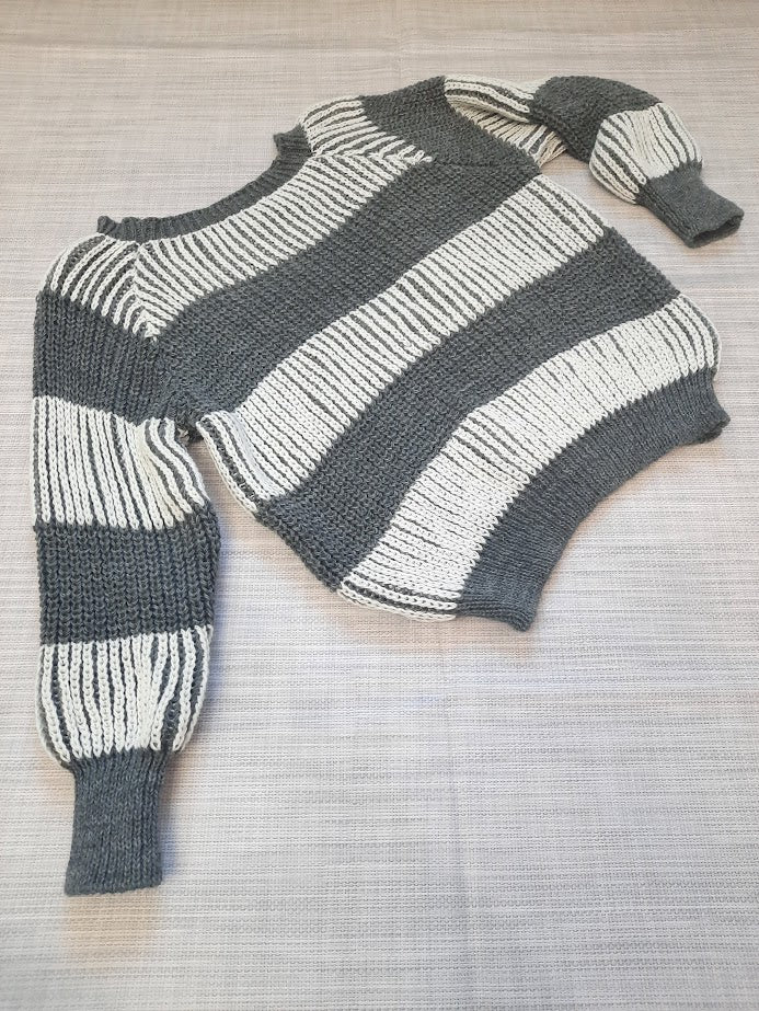 Maglioncino Maxirighe grigio