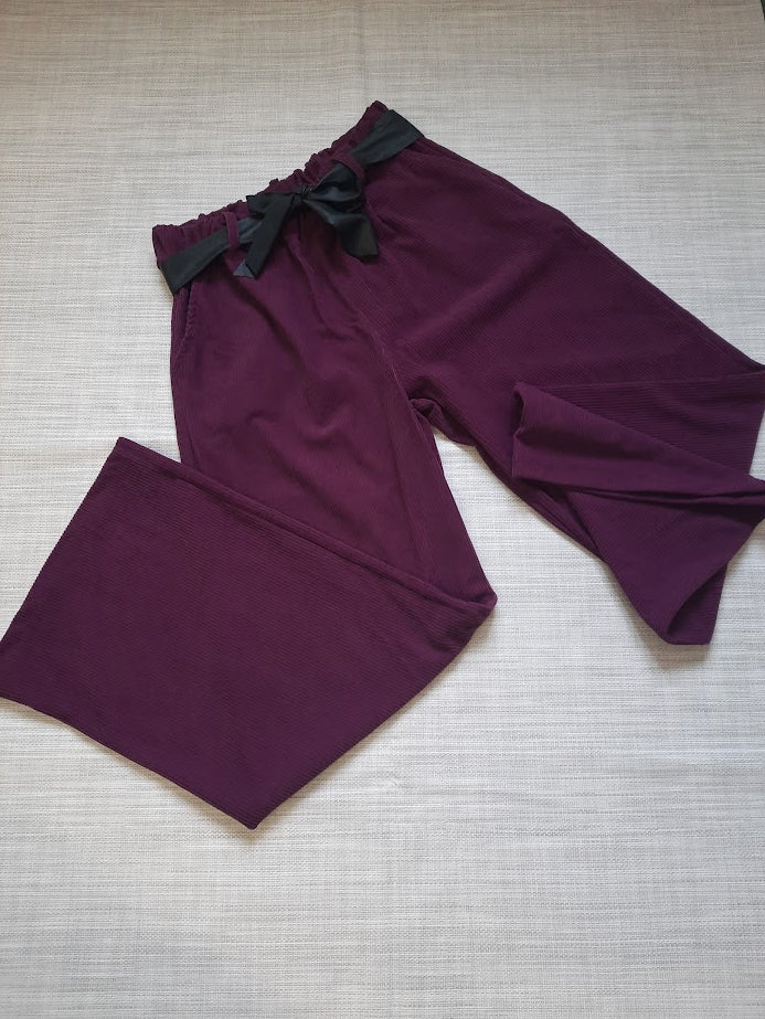 Pantalone Velluto Grande Viola