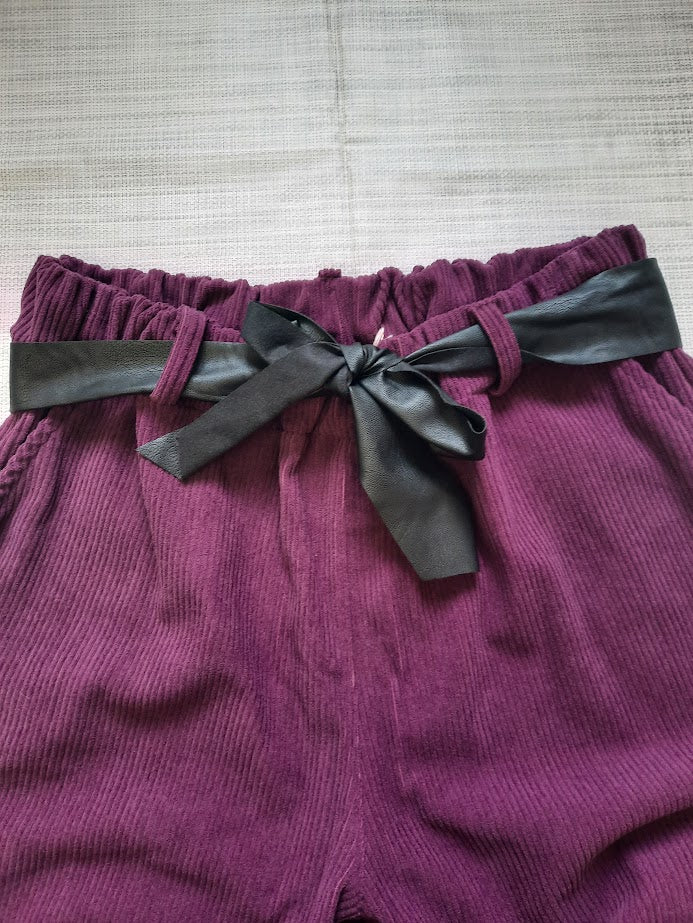 Pantalone Velluto Grande Viola