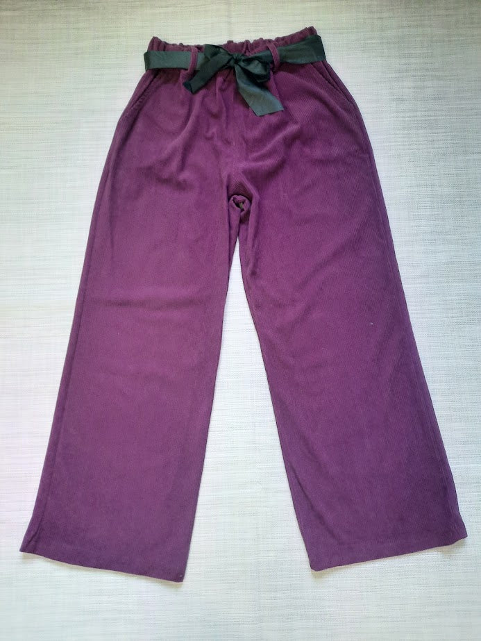 Pantalone Velluto Grande Viola