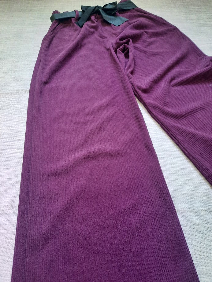 Pantalone Velluto Grande Viola