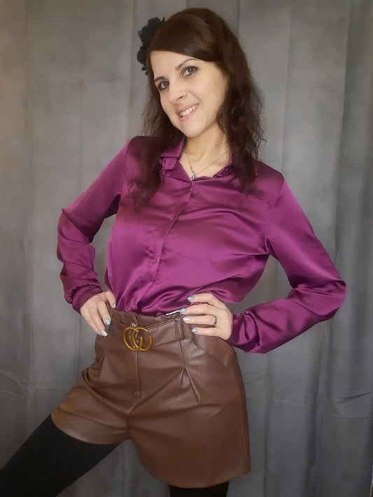 Camicia Basic Bordeaux