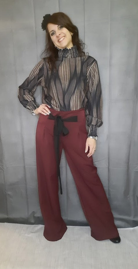 Pantalone Arianna Bordeaux