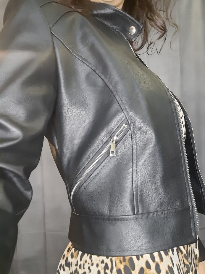 Giubbino Ecopelle Nero