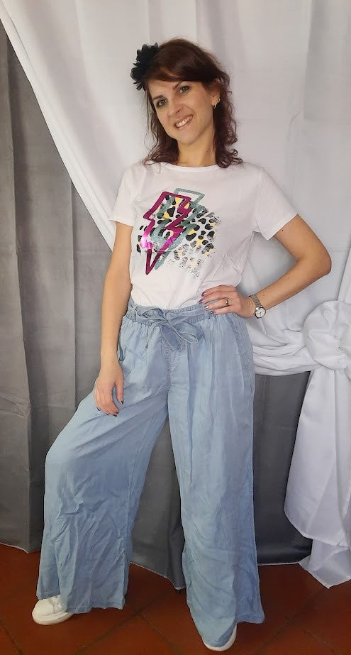 Pantaloni Noemi Chiaro